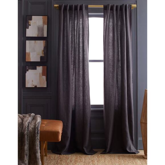 Quince European Luxury LInen Curtain Strom 48"X96" NWOT - Picture 1 of 2